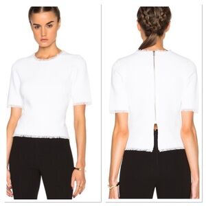 A.L.C. Crew Neck Short Sleeve Top Sz XS Rayon Elastane